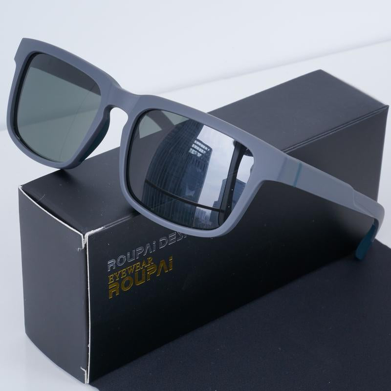 S12100-Sunglasses Driving Uv-Proof Sun-Proof Square round Face Sunglasses Driving Polarized Light Sun-Shade Glasses Modern Eyeglass，Tr90 Ultra-Lightweight Temple Material ，Chromium Alloy Glasses Are Shock-Resistant and Scratch-Proof.
