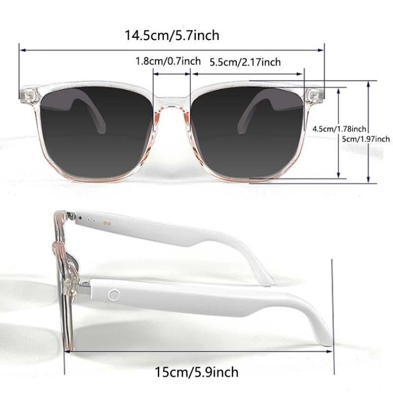 Smart Glasses, Multifunctional Anti-Blue Light Glasses, Touch Control Wireless Glasses for Women, Bluetooth-Compatible Smart Glasses for Men & Women, Stocking Fillers Gift