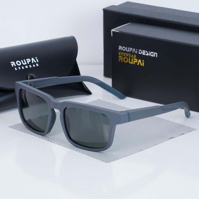 S12100-Sunglasses Driving Uv-Proof Sun-Proof Square round Face Sunglasses Driving Polarized Light Sun-Shade Glasses Modern Eyeglass，Tr90 Ultra-Lightweight Temple Material ，Chromium Alloy Glasses Are Shock-Resistant and Scratch-Proof.
