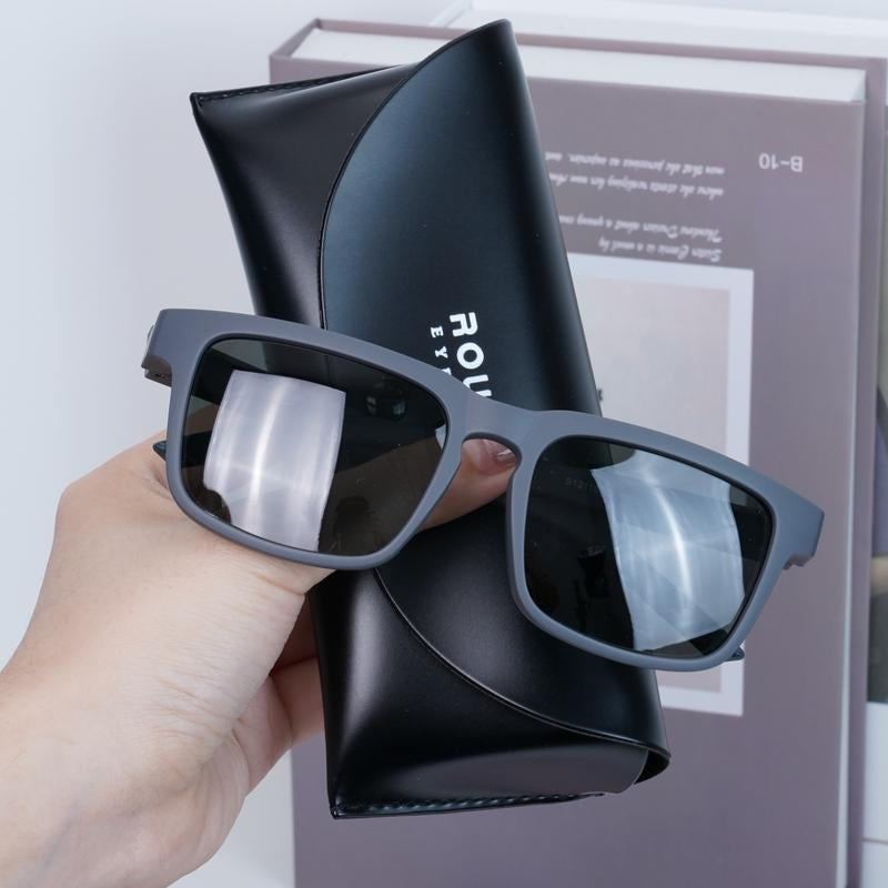 S12100-Sunglasses Driving Uv-Proof Sun-Proof Square round Face Sunglasses Driving Polarized Light Sun-Shade Glasses Modern Eyeglass，Tr90 Ultra-Lightweight Temple Material ，Chromium Alloy Glasses Are Shock-Resistant and Scratch-Proof.