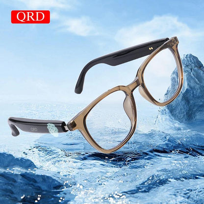 Smart Glasses, Multifunctional Anti-Blue Light Glasses, Touch Control Wireless Glasses for Women, Bluetooth-Compatible Smart Glasses for Men & Women, Stocking Fillers Gift