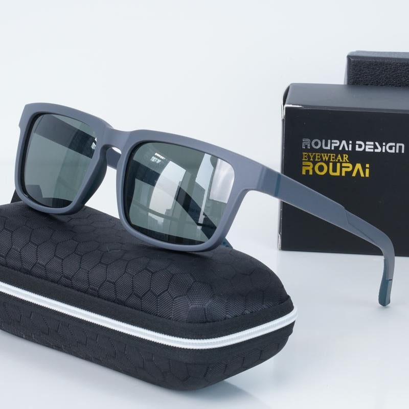 S12100-Sunglasses Driving Uv-Proof Sun-Proof Square round Face Sunglasses Driving Polarized Light Sun-Shade Glasses Modern Eyeglass，Tr90 Ultra-Lightweight Temple Material ，Chromium Alloy Glasses Are Shock-Resistant and Scratch-Proof.