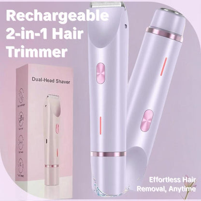 Mother'S Day Gift, Electric Hair Trimmer for Women, 1 Box Rechargeable 2 in 1 Body & Facial Diffuser Hair Removal Double Head Trimmer for Face Underarm Legs, Gifts for Girl, Women'S Electric Shaver, Bikini Shaver for Women