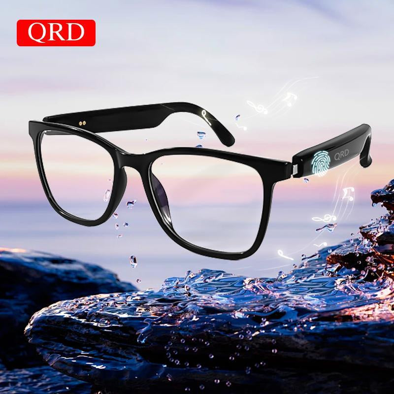 Smart Glasses, Multifunctional Anti-Blue Light Glasses, Touch Control Wireless Glasses for Women, Bluetooth-Compatible Smart Glasses for Men & Women, Stocking Fillers Gift