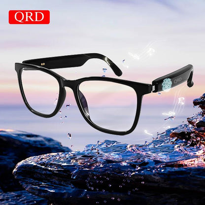 Smart Glasses, Multifunctional Anti-Blue Light Glasses, Touch Control Wireless Glasses for Women, Bluetooth-Compatible Smart Glasses for Men & Women, Stocking Fillers Gift