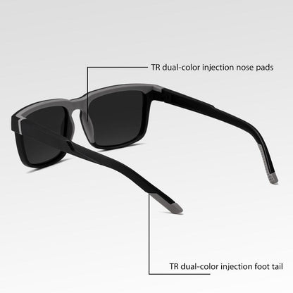 S12100-Sunglasses Driving Uv-Proof Sun-Proof Square round Face Sunglasses Driving Polarized Light Sun-Shade Glasses Modern Eyeglass，Tr90 Ultra-Lightweight Temple Material ，Chromium Alloy Glasses Are Shock-Resistant and Scratch-Proof.
